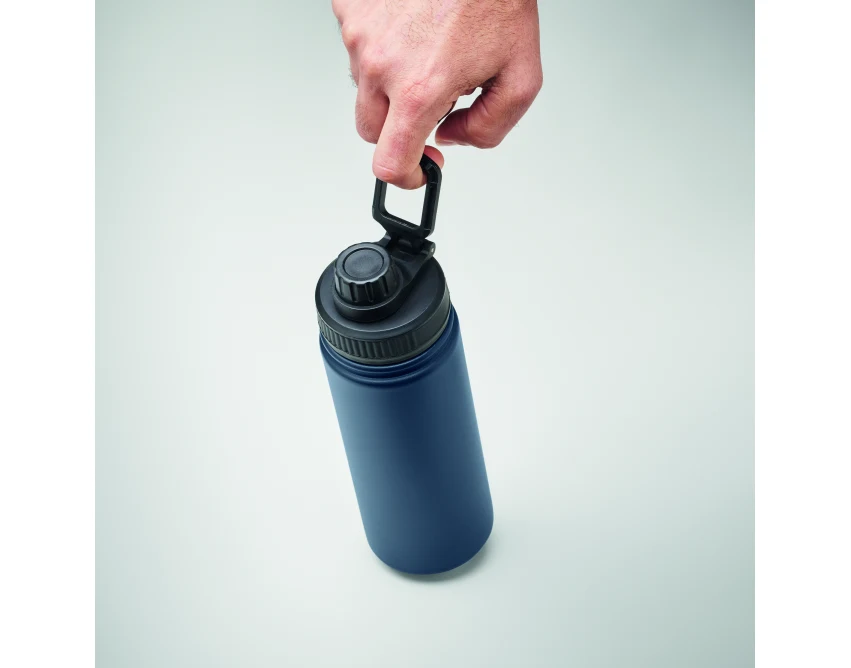 Granatowa butelka termiczna 500 ml Mili z logo firmy