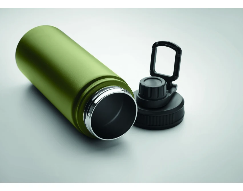 Butelka termiczna 500 ml ciemnozielona z logo firmy