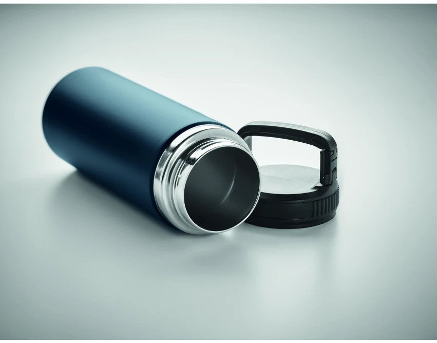 Butelka termiczna Cleo 500 ml granatowa z logo firmy