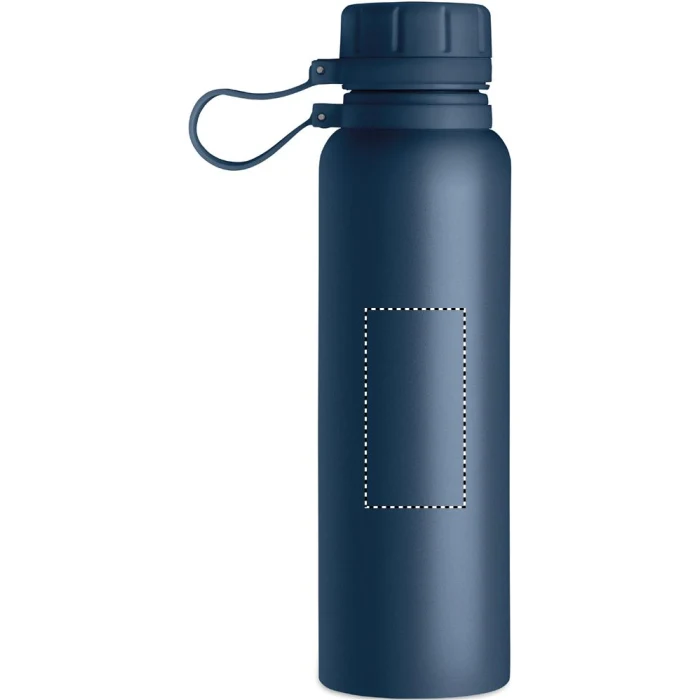 Schemat znakowania dla Tampondruk - P6 na gadżecie: Granatowa butelka termiczna 780 ml z logo – stal nierdzewna