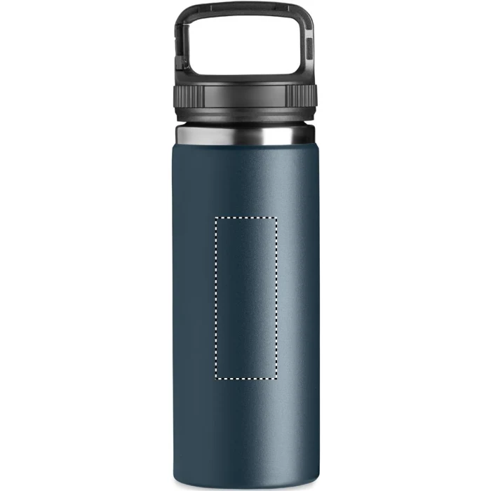 Schemat znakowania dla Tampondruk - P6 na gadżecie: Butelka termiczna Cleo 500 ml granatowa z logo firmy