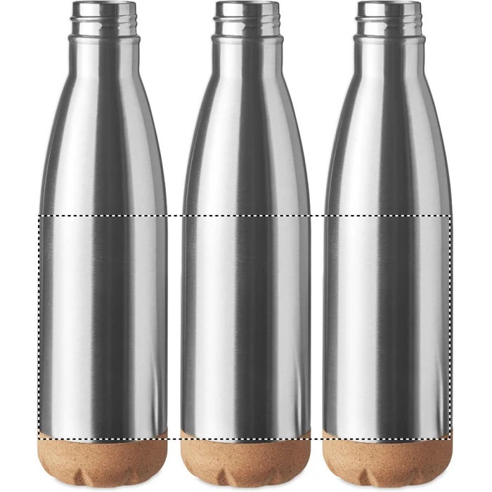 Schemat znakowania dla Grawerowanie laserowe 360° - RL na gadżecie: Butelka termiczna 500 ml srebrny mat z korkowym spodem