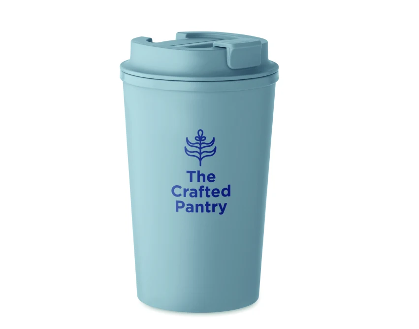 Kubek Beibaku 350 ml petrol PLA z logo – eko gadżet firmowy