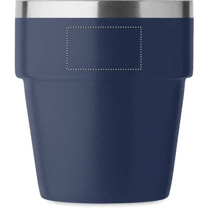 Schemat znakowania dla Tampondruk - P5 na gadżecie: Kubek dwuścienny 250 ml francuski granat z logo firmy