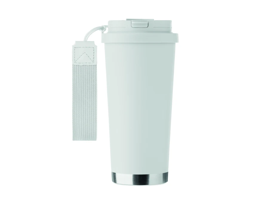 Biały kubek termiczny Topaz Large 500 ml z grawerem logo