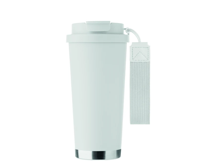 Biały kubek termiczny Topaz Large 500 ml z grawerem logo