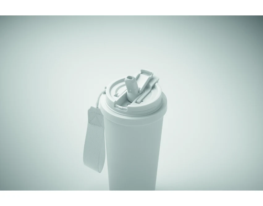 Biały kubek termiczny Topaz Large 500 ml z grawerem logo