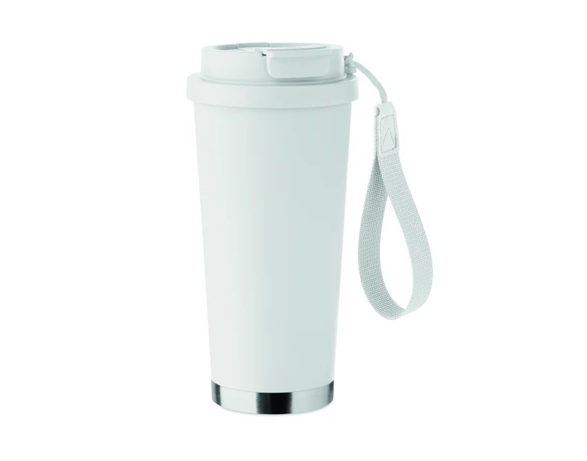 Biały kubek termiczny Topaz Large 500 ml z grawerem logo