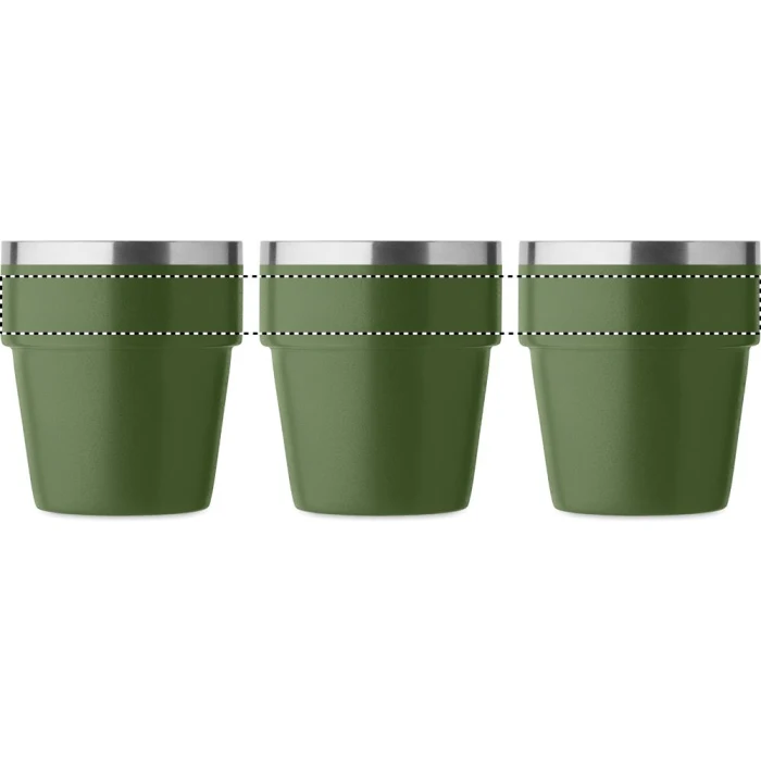 Schemat znakowania dla Grawerowanie laserowe 360° - RL na gadżecie: Kubek metalowy Acerito 250 ml ciemnozielony z logo