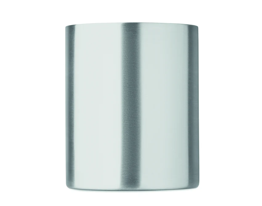 Kubek metalowy 260ml srebrny mat z nadrukiem/logo