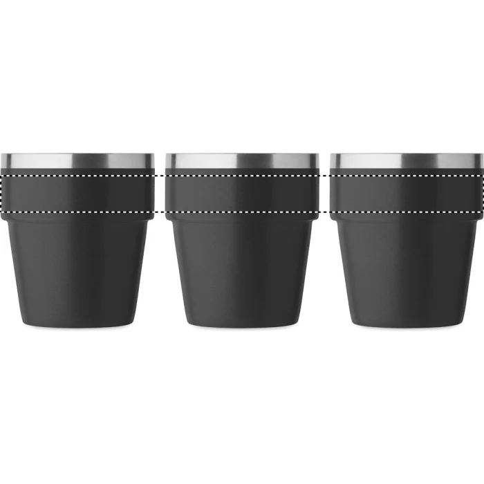 Schemat znakowania dla Nadruk UV 360° - RD2 na gadżecie: Czarny kubek metalowy 250 ml z logo, dwuścienny, eco