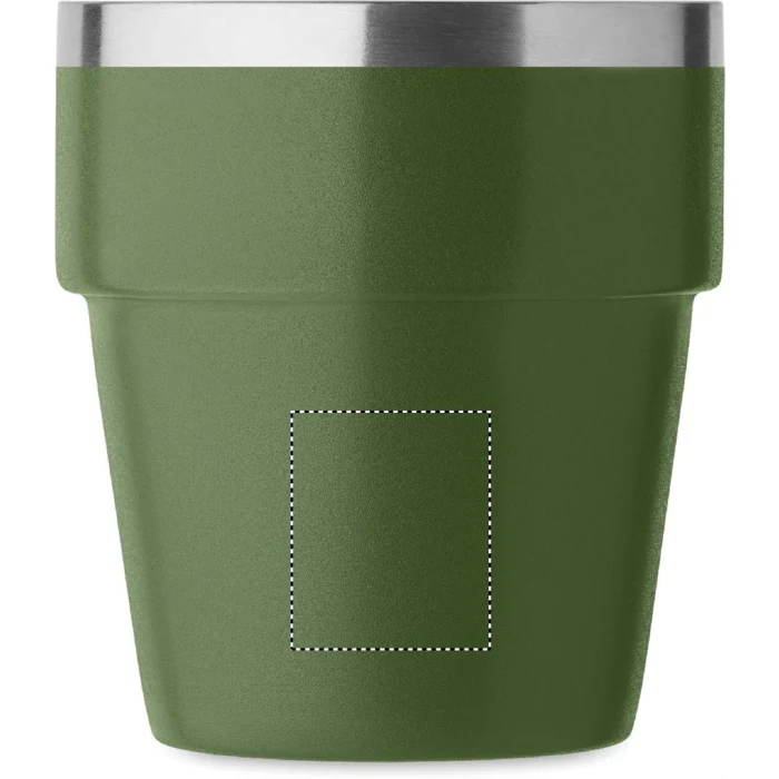 Schemat znakowania dla Tampondruk - P5 na gadżecie: Kubek metalowy Acerito 250 ml ciemnozielony z logo