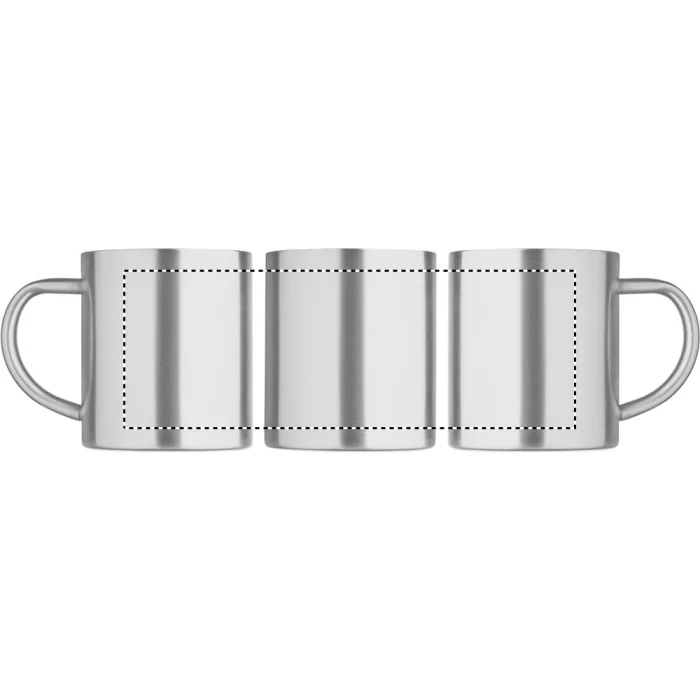 Schemat znakowania dla Grawerowanie laserowe 360° - RL na gadżecie: Kubek metalowy 260ml srebrny mat z nadrukiem/logo