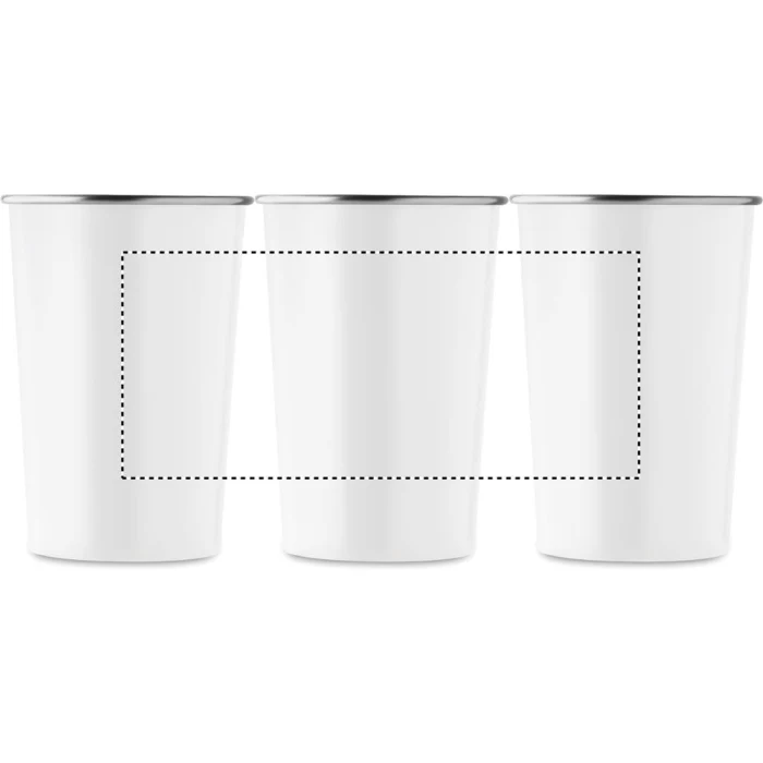 Schemat znakowania dla Sitodruk 360° - RS5 na gadżecie: Biały kubek metalowy Fjard 350 ml z grawerem i logo