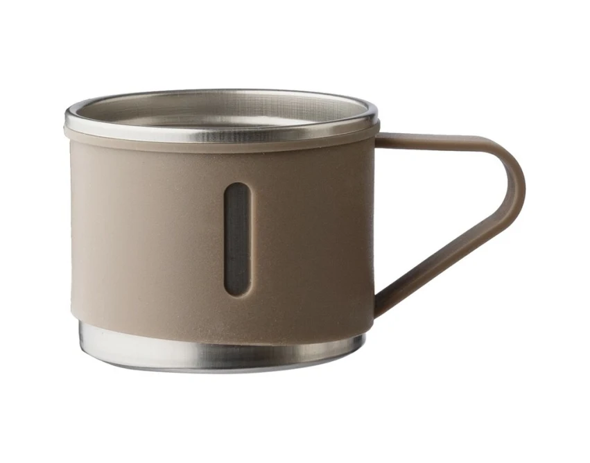 Srebrny termos 420 ml z grawerem i 3 kubkami – prezent