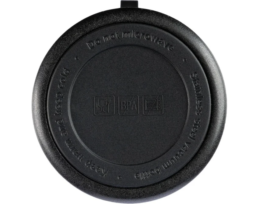 Czarny termos 420 ml z logo + 3 kubki – zestaw biznesowy