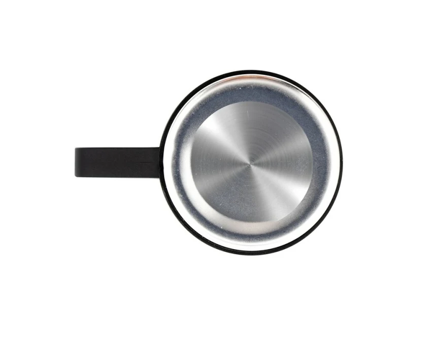 Czarny termos 420 ml z logo + 3 kubki – zestaw biznesowy