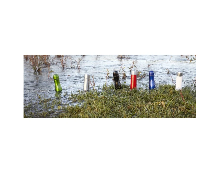 Srebrny termos 500 ml z grawerem logo – stal nierdzewna