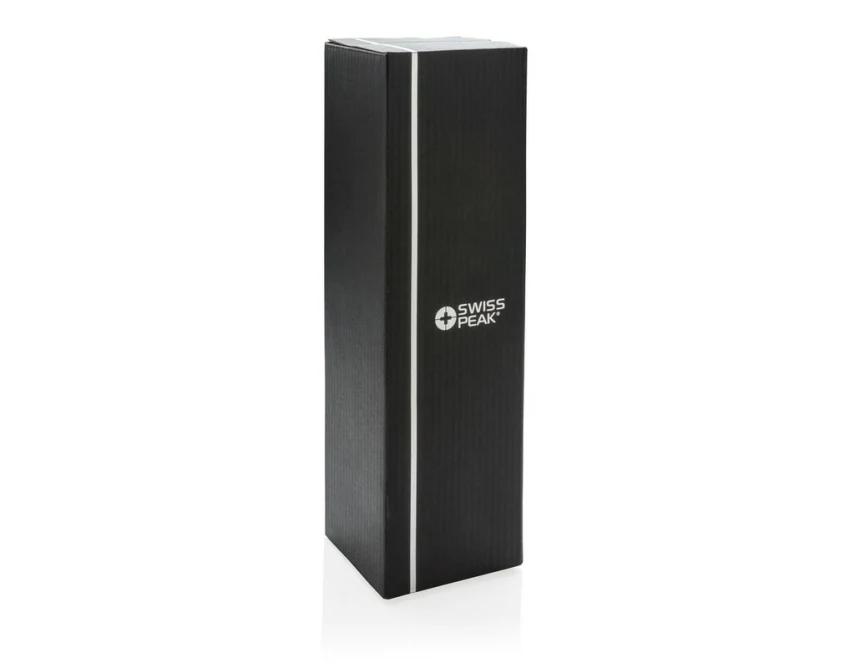 Termos Swiss Peak 700 ml szary z 2 kubkami i grawerem