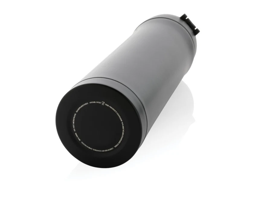 Czarny kubek termiczny 450 ml z grawerem logo RCS