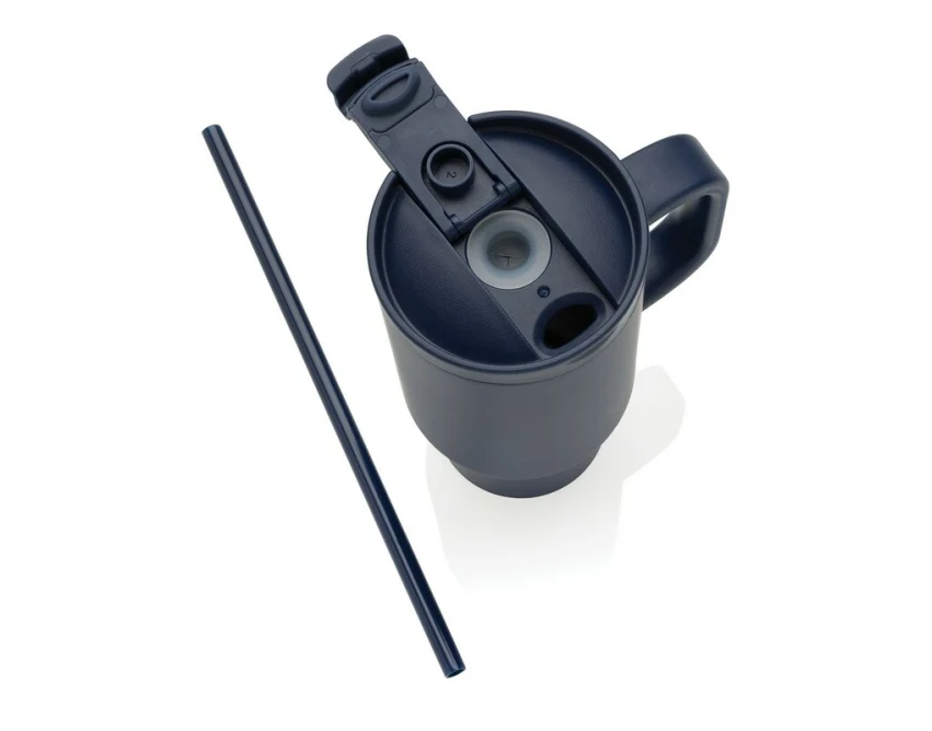 Niebieski kubek termiczny Cruiser 480 ml z logo firmy