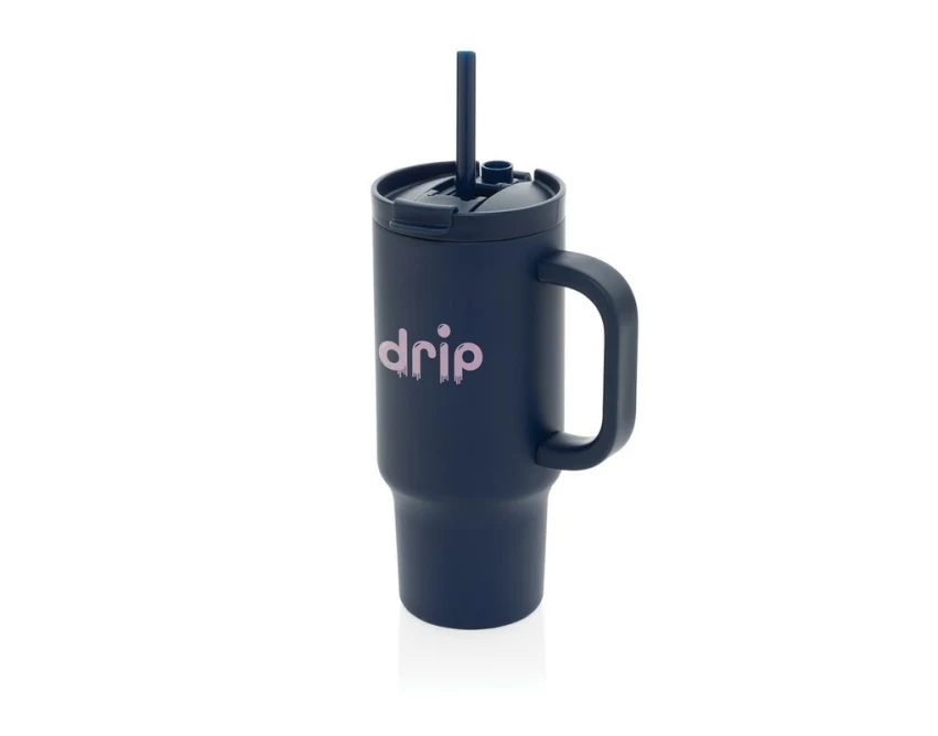 Niebieski kubek termiczny Cruiser 480 ml z logo firmy