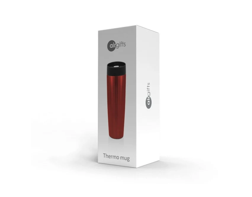 Czerwony kubek termiczny 500 ml z grawerem logo firmy