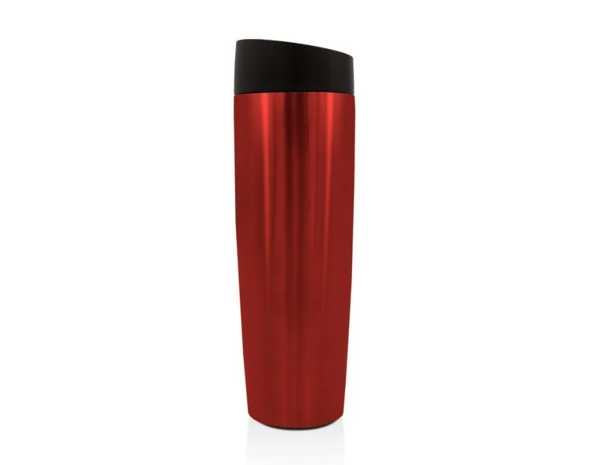 Czerwony kubek termiczny 500 ml z grawerem logo firmy