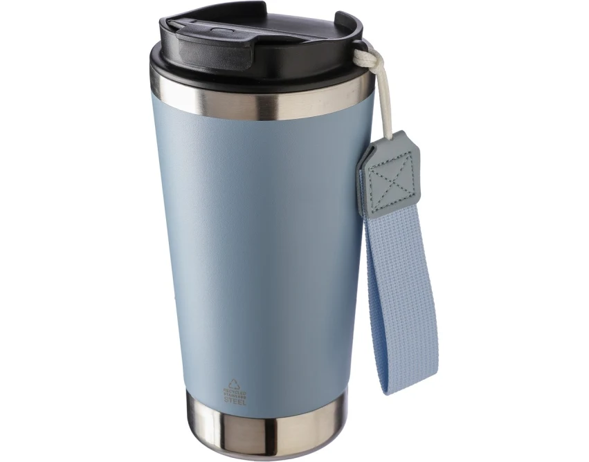 Kubek termiczny 500 ml z grawerem, pastelowy niebieski