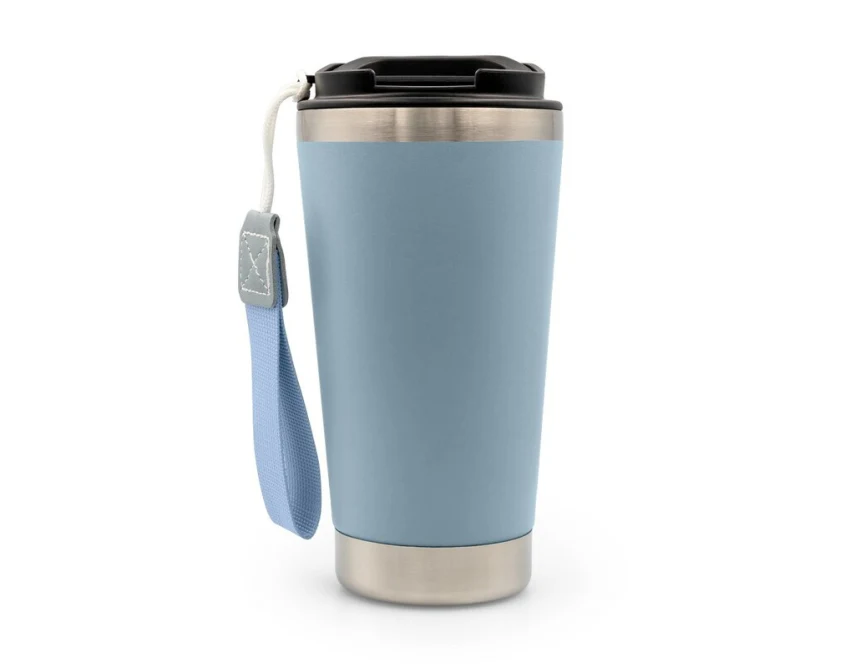 Kubek termiczny 500 ml z grawerem, pastelowy niebieski