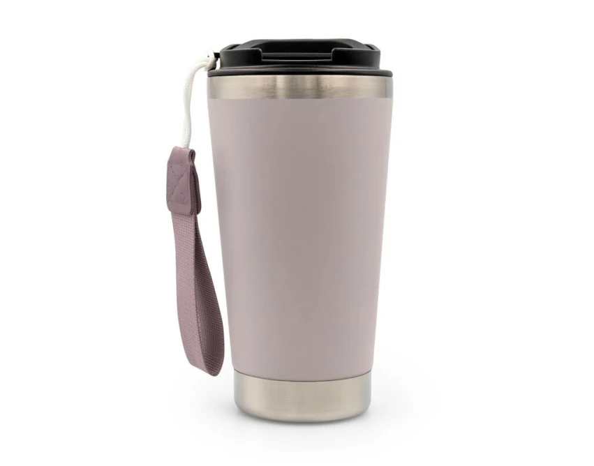 Kubek termiczny 500 ml różowy matowy z grawerem logo