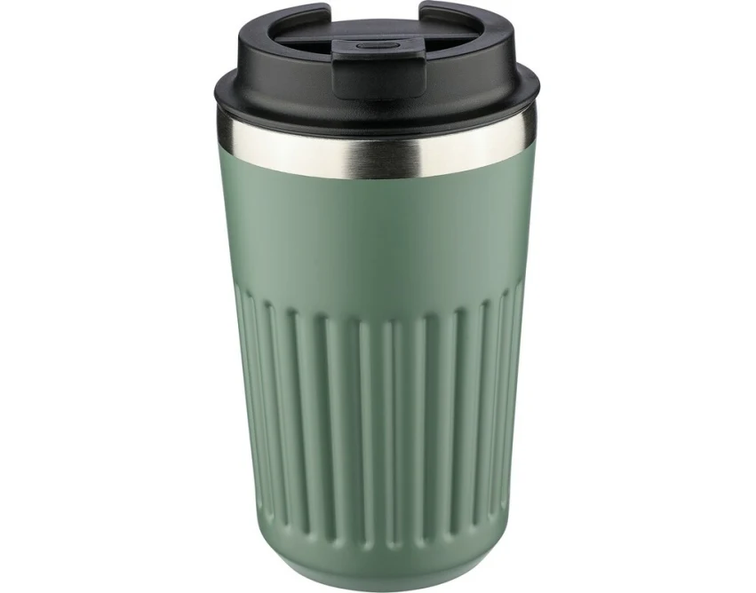 Zielony kubek termiczny 400 ml z grawerem i blokadą przecieku