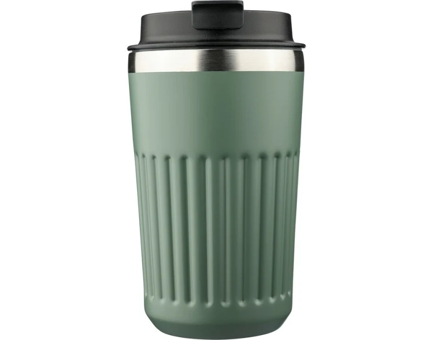Zielony kubek termiczny 400 ml z grawerem i blokadą przecieku