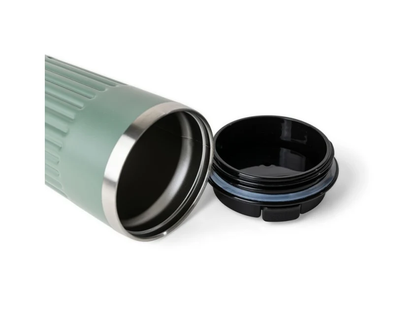 Zielony kubek termiczny 400 ml z grawerem i blokadą przecieku
