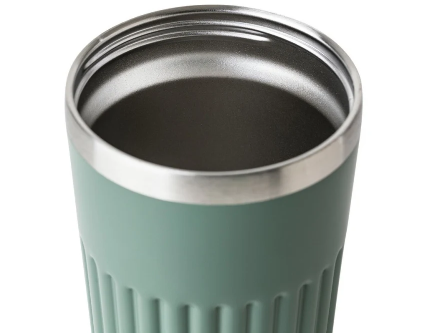 Zielony kubek termiczny 400 ml z grawerem i blokadą przecieku
