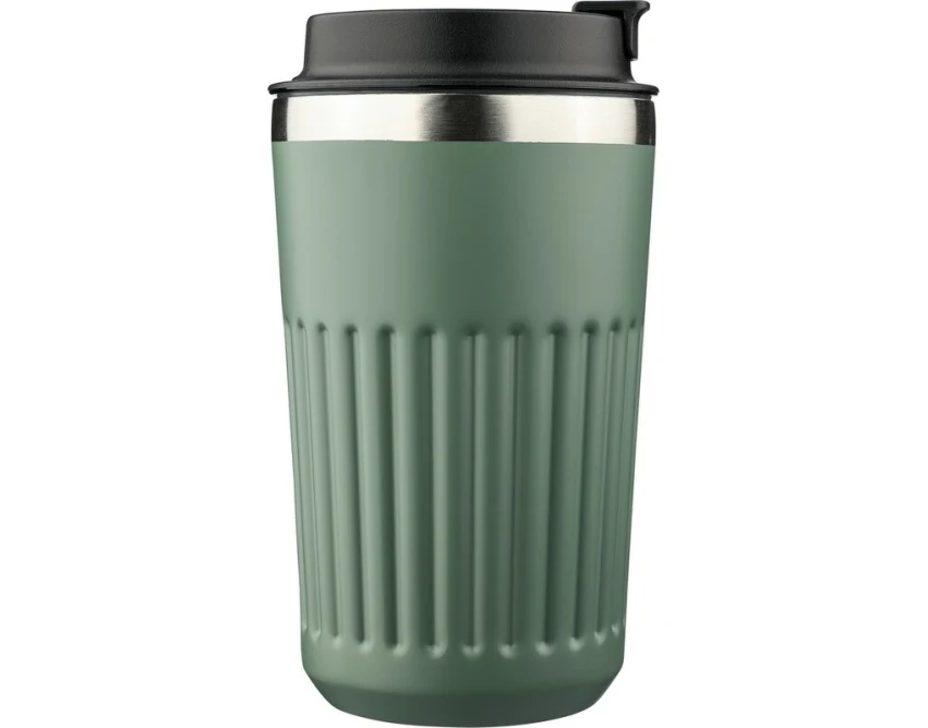 Zielony kubek termiczny 400 ml z grawerem i blokadą przecieku