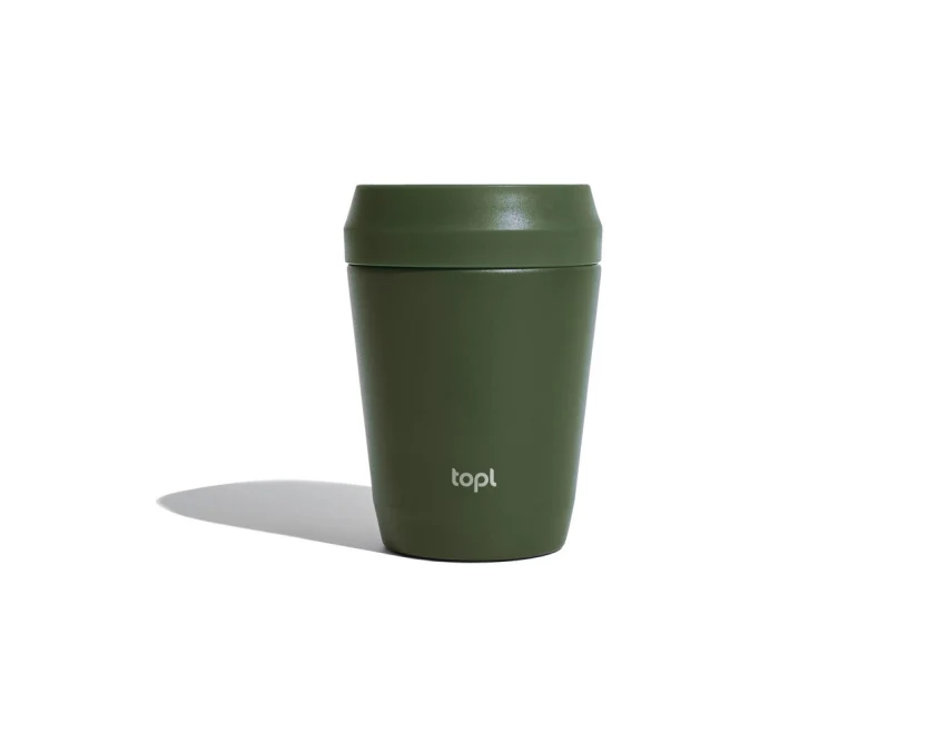 Zielony kubek termiczny 236 ml z grawerem logo firmy