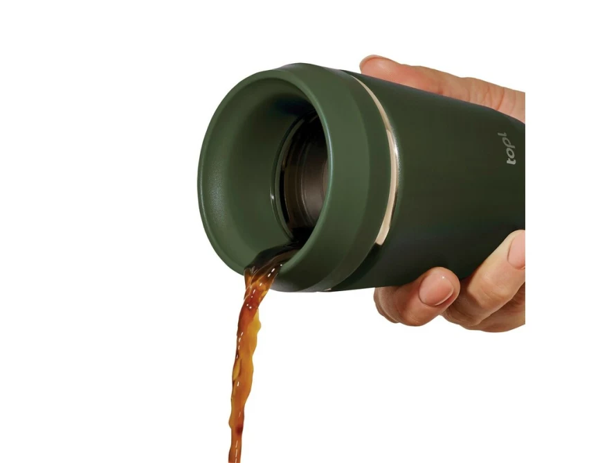 Zielony kubek termiczny 236 ml z grawerem logo firmy