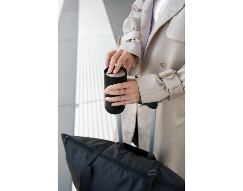 Czarny kubek termiczny 350 ml VINGA Erie z grawerem logo