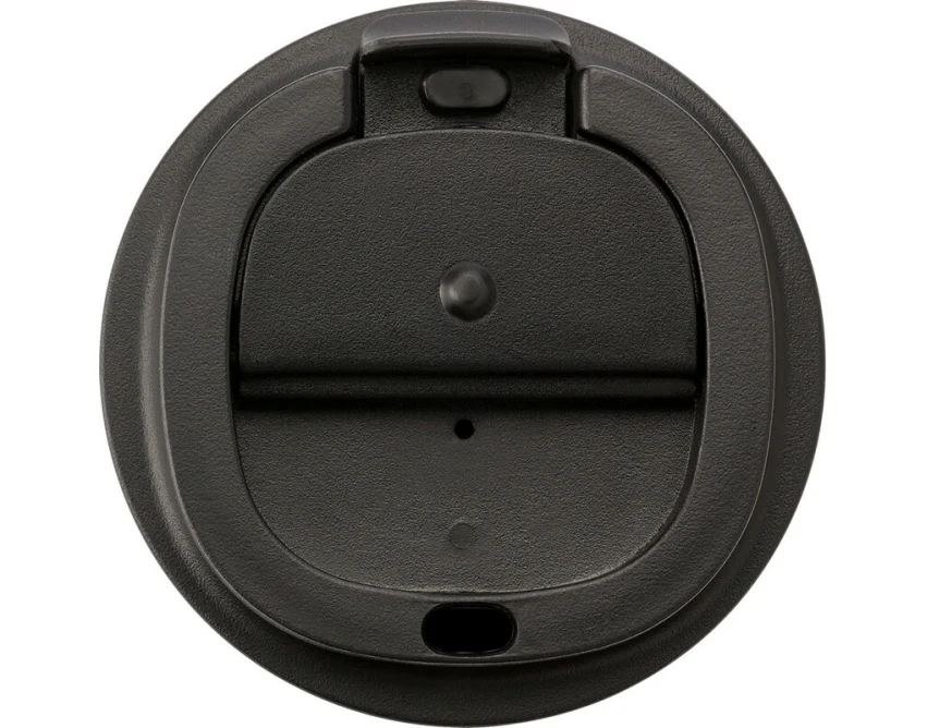 Czarny kubek termiczny 380 ml z grawerem logo firmy