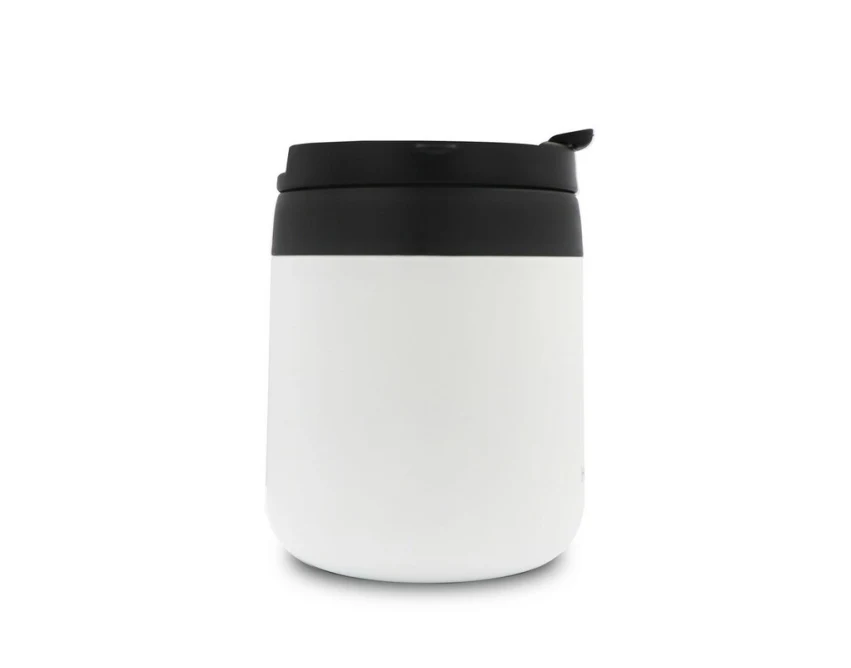 Biały kubek termiczny 400 ml Wyatt z grawerem logo