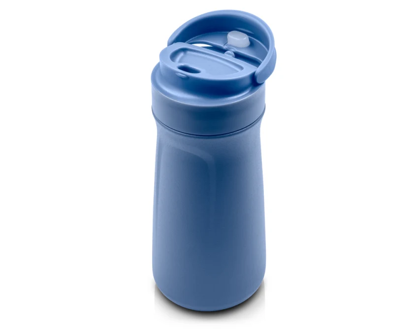 Niebieski kubek termiczny z grawerem 450 ml leakproof