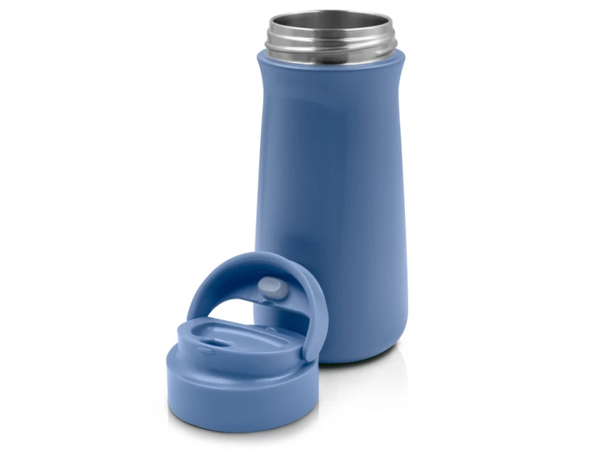 Niebieski kubek termiczny z grawerem 450 ml leakproof