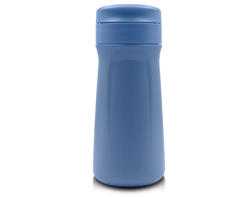 Niebieski kubek termiczny z grawerem 450 ml leakproof