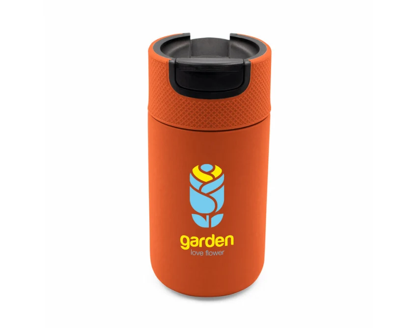 Kubek termiczny 400 ml pomarańczowy z grawerem UV360