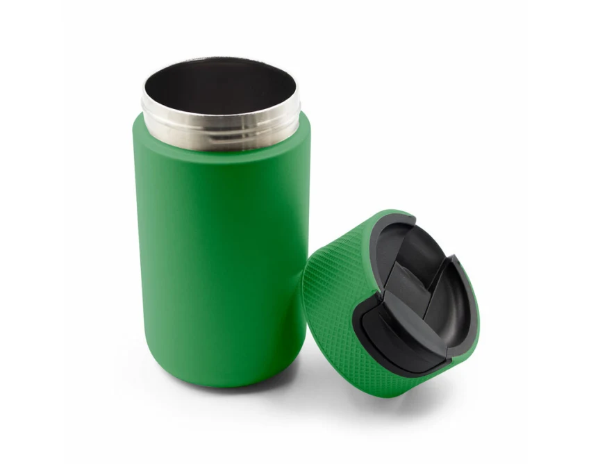 Zielony kubek termiczny 400 ml z logo UV360 – Raylee