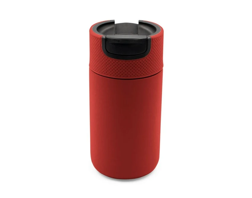 Czerwony kubek termiczny 400 ml z grawerem i logo firmy