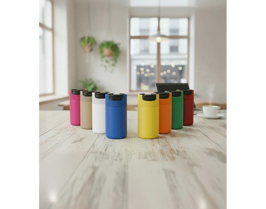 Biały kubek termiczny 400 ml z grawerem UV360 Air Gifts