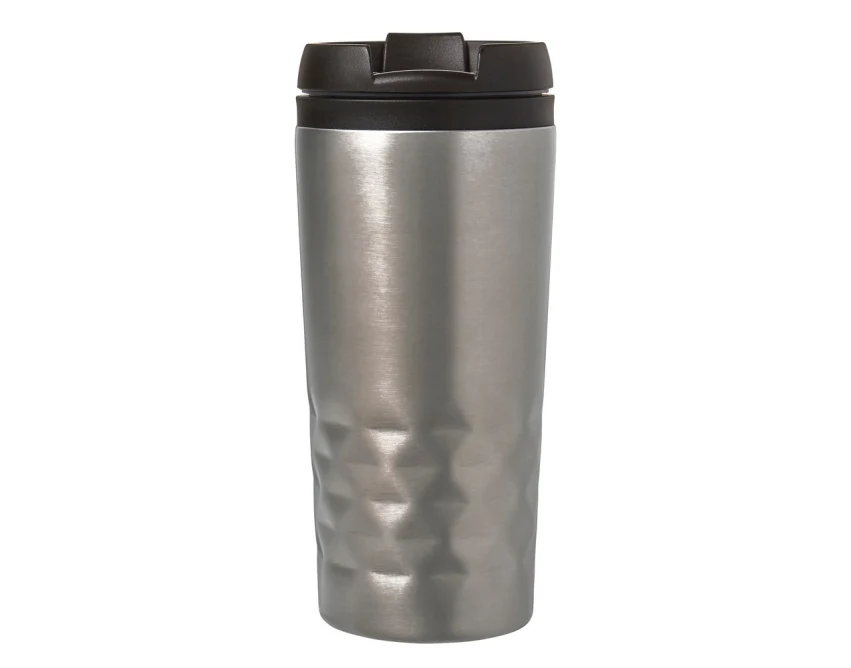 Srebrny kubek termiczny 300 ml z grawerem logo firmy