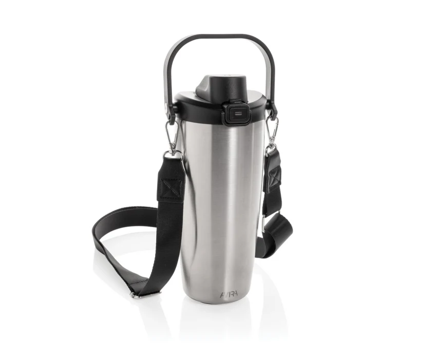 Kubek termiczny Avira Ayala 600 ml Silver ze słomką, RCS